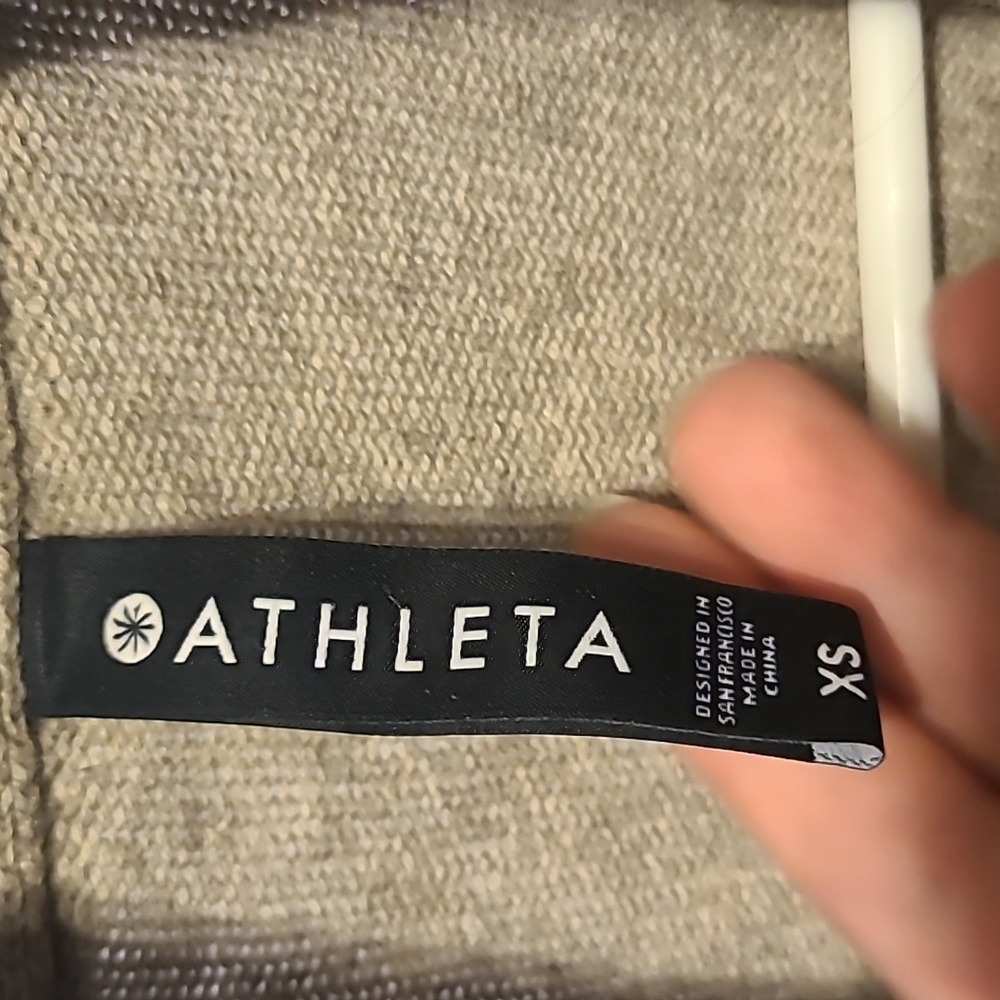 Athleta Merino Wool Cashmere Duster Cardigan Size XS Tan Beige - Picture 2 of 4